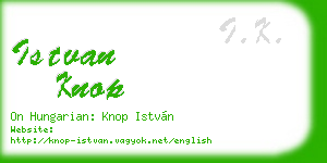 istvan knop business card